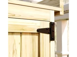 Outsunny Gartenschränke|Gartenschrank Tannenholz Edelstahl Naturholz 74L x 43B x 88H cm