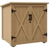 Gartenschrank Wetterfest mit Doppeltür Natur 77,5 x 88 x 90 cm*Outsunny Online