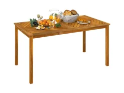 Gartentisch Akazienholz 150L x 85B x 75H cm Naturholz*Outsunny Online