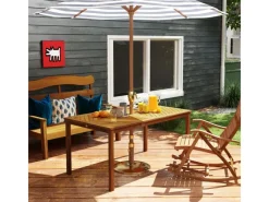 Gartentisch Akazienholz 150L x 85B x 75H cm Naturholz*Outsunny Online