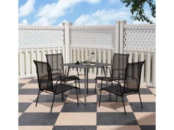 Gartentisch  Gartentisch Stahl Grau 80L x 80B x 74H cm*Outsunny Hot