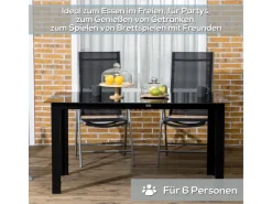 Gartentisch mit Glastischplatte Wetterbeständig Leicht Abwischbar*Outsunny Discount