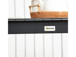 Gartentisch Wasserfest Verstellbare Füße Rustikale Optik*Outsunny Hot