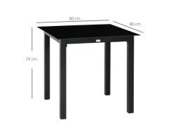 Gartentisch Wasserfest Verstellbare Füße Rustikale Optik*Outsunny Hot