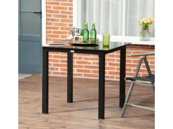 Gartentisch Wasserfest Verstellbare Füße Rustikale Optik*Outsunny Hot