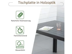 Gartentisch Wetterbeständigund Plegeleicht zu Reinigen*Outsunny Hot