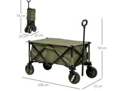 Gartenwagen  Stahl Polyester  108L x 55B x 93H cm*Outsunny Online