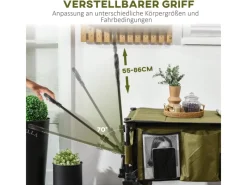Gartenwagen  Stahl Polyester  108L x 55B x 93H cm*Outsunny Online
