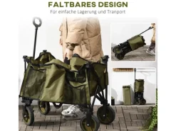 Gartenwagen  Stahl Polyester  108L x 55B x 93H cm*Outsunny Online
