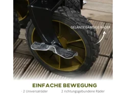 Gartenwagen  Stahl Polyester  108L x 55B x 93H cm*Outsunny Online