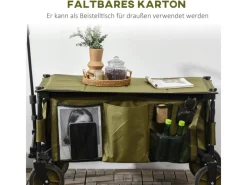 Gartenwagen  Stahl Polyester  108L x 55B x 93H cm*Outsunny Online