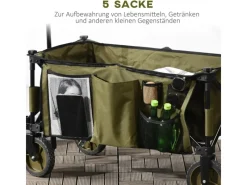 Gartenwagen  Stahl Polyester  108L x 55B x 93H cm*Outsunny Online