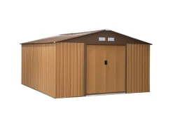 Gerätehaus 20m³ Stahl Braun 340 x 386 x 200 cm*Outsunny Online