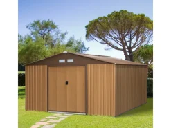 Gerätehaus 20m³ Stahl Braun 340 x 386 x 200 cm*Outsunny Online