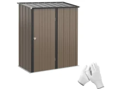 Gerätehaus mit Pultdach 1,34 m² Abschließbar Braun 161,5 x 94,5 x 196 cm*Outsunny Sale