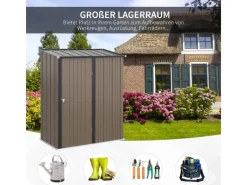 Gerätehaus mit Pultdach 1,34 m² Abschließbar Braun 161,5 x 94,5 x 196 cm*Outsunny Sale
