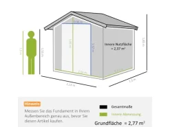 Outsunny Gartenschränke|Gerätehaus mit Pultdach Stahl Kohlegrau 213L x 130B x 185H cm