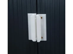 Outsunny Gartenschränke|Gerätehaus mit Pultdach Stahl Kohlegrau 213L x 130B x 185H cm