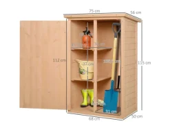 Outsunny Gartenschränke|Geräteschuppen mit Regalböden für Garten 75 x 56 x115 cm