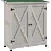Geräteschuppen Tannenholz Hellgrau 110L x 55B x117H cm*Outsunny Sale