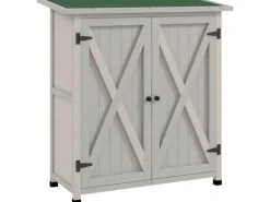 Geräteschuppen Tannenholz Hellgrau 110L x 55B x117H cm*Outsunny Sale