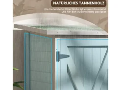 Geräteschuppen Tannenholz Hellgrau 110L x 55B x117H cm*Outsunny Sale