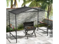 Grillpavillon  Stahl Polyesterstoff Dunkelgrau 277L x 149B x 230H cm*Outsunny Best
