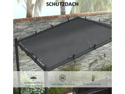 Grillpavillon  Stahl Polyesterstoff Dunkelgrau 277L x 149B x 230H cm*Outsunny Best
