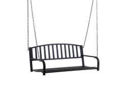 Hängebank 2-Sitzer mit Ketten Schwarz 127 x 60 x 53 cm*Outsunny Online