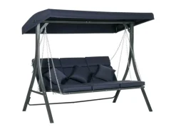Hollywoodschaukel 3-Sitzer Dunkelblau 198 x 118 x 168 cm*Outsunny