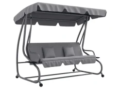 Hollywoodschaukel mit Liegefunktion 200 x 120 x 164 cm Hellgrau*Outsunny