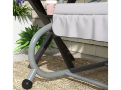 Hollywoodschaukel mit Liegefunktion 200 x 120 x 164 cm Hellgrau*Outsunny