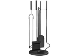 Kaminbesteck Set 5 teilig Kaminzubehör Metall Schwarz*Outsunny Online