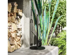 Kaminbesteck Set 5 teilig Kaminzubehör Metall Schwarz*Outsunny Online