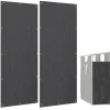 Outsunny Kaminholzregale|Kaminholzregal Abdeckung 2er-Set Wasserdicht Polyester Schwarz