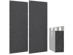 Outsunny Kaminholzregale|Kaminholzregal Abdeckung 2er-Set Wasserdicht Polyester Schwarz