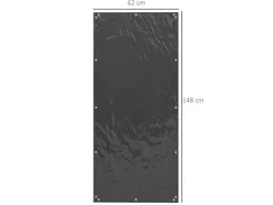 Outsunny Kaminholzregale|Kaminholzregal Abdeckung 2er-Set Wasserdicht Polyester Schwarz