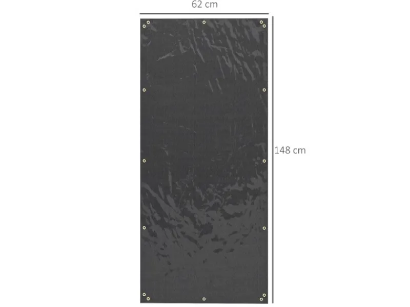 Outsunny Kaminholzregale|Kaminholzregal Abdeckung 2er-Set Wasserdicht Polyester Schwarz