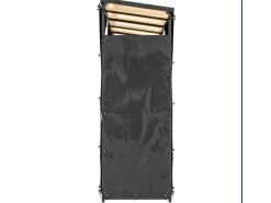 Outsunny Kaminholzregale|Kaminholzregal Abdeckung 2er-Set Wasserdicht Polyester Schwarz