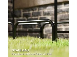 Kaminholzregal Feuerholzregal für Garten Metall Schwarz*Outsunny Clearance