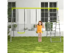 Outsunny Gartenspielgeräte|Kinderschaukel-Set mit Doppelschaukel