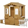 Outsunny Outdoor-Spielzeug|Kinderspielhaus Spielhaus Outdoor mit Tür für Kinder 3-6 Jahre