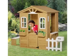 Outsunny Outdoor-Spielzeug|Kinderspielhaus Spielhaus Outdoor mit Tür für Kinder 3-6 Jahre