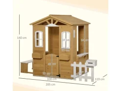 Outsunny Outdoor-Spielzeug|Kinderspielhaus Spielhaus Outdoor mit Tür für Kinder 3-6 Jahre