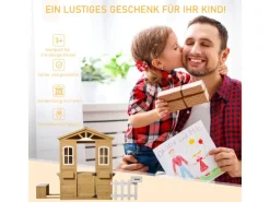 Outsunny Outdoor-Spielzeug|Kinderspielhaus Spielhaus Outdoor mit Tür für Kinder 3-6 Jahre