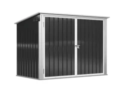Outsunny Mülltonnenboxen|Mülltonnenbox für 2 Mülltonnen Stahl 178,5 x 104,5 x128,5/ 113cm Schwarz