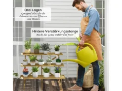  Pflanzenregal Tannenholz Verkohlt L120 x B80 x H80cm*Outsunny Online