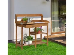 Pflanztisch Tannenholz Naturholz 117L x 45B x 121H cm*Outsunny Sale