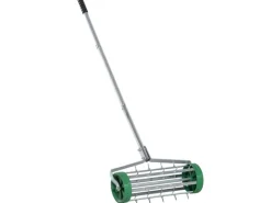 Outsunny Rasenlüfter|Rasenlüfter Silber 139 x 43,5 x 15 cm