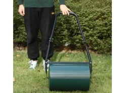 Outsunny Rasenwalze|Gartenwalze|Rasenwalze mit U-Griff 40l Wasser/Sandfüllunge Metall